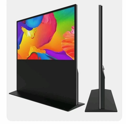 Black 43in Floor Standing Digital Signage 43 Inch 500 Nits Outdoor Advertising