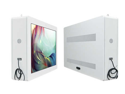 55in Outdoor Digital Signage Displays 2500 Brightness Standing Kiosk