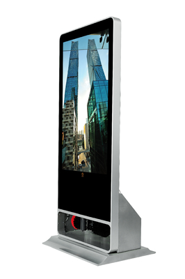 Shoe Polisher Standing Kiosk 55 Inch Digital Signage Advertising