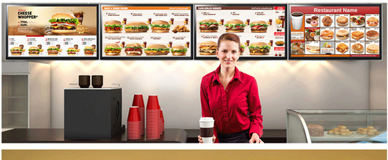 4mm Bezel 43 Inch Digital Signage Wall Mounted For Restaurant Or Bars