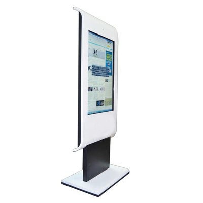 White 43" Floor Standing Touch Screen Kiosk 1920*1080 Resolution