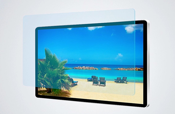 Slim 21.5In Digital Signage Wall Mounted Touch Screen Kiosk ROHS