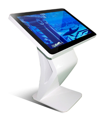 Silvery 43in Interactive Multi Touch Table Support LAN WLAN Standing Kiosk