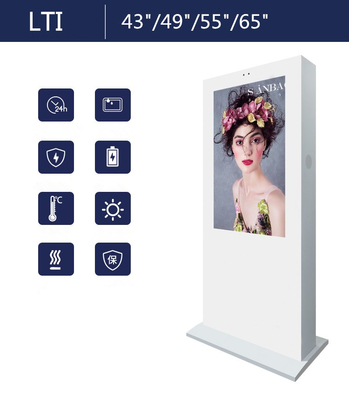 IP65 LCD Digital Signage 55 Lcd Kiosk Displays Standing Kiosk