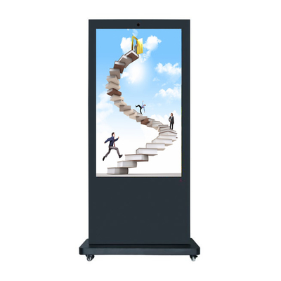 Double Side Totem Touch TFT Floor Standing Touch Screen Kiosk 55"