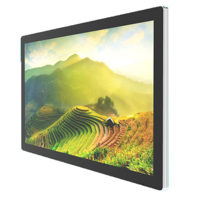 Black TFT Wall Kiosk 23.6" Wall Mountable Touch Screen Monitor
