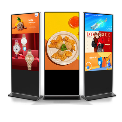 TFT 65 Inch Standing Kiosk 1920x1080 Totem Digital Signage 500cd/m2