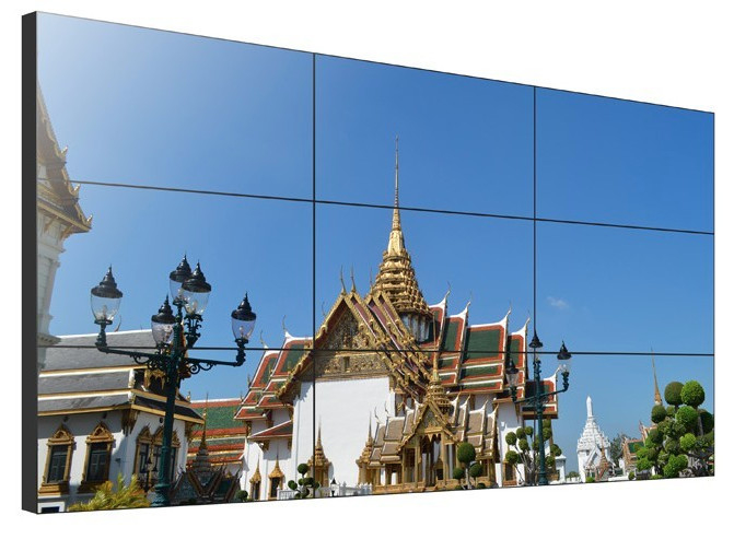 46" 0.88mm Narrow Bezel LCD Video Wall 500 Nits 3x3 Lcd Video Wall